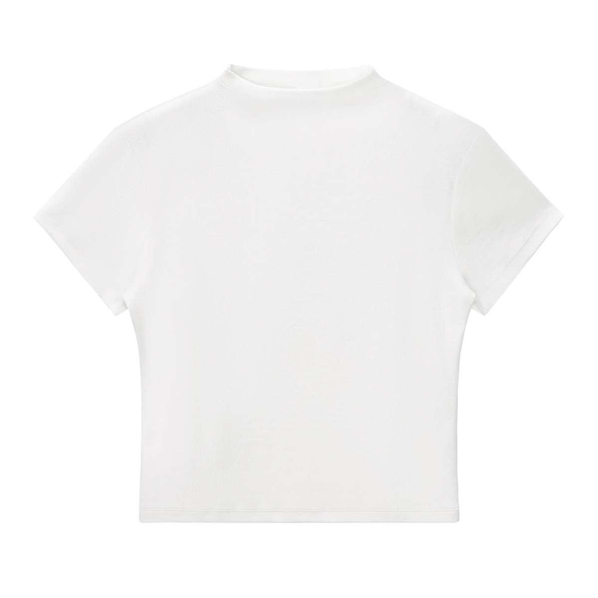Womens Slim Fit Mock Neck T-Shirt