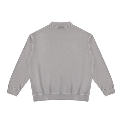 Unisex Vintage Wash Collared Sweatshirt 320GSM