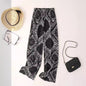 Women's Paisley Scarf Print Wide Leg Casual Pants