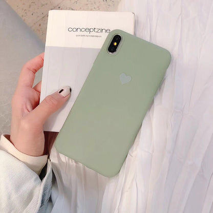 Love solid color phone case