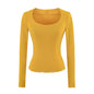 Women's U-Neck Long Sleeve T-Shirt