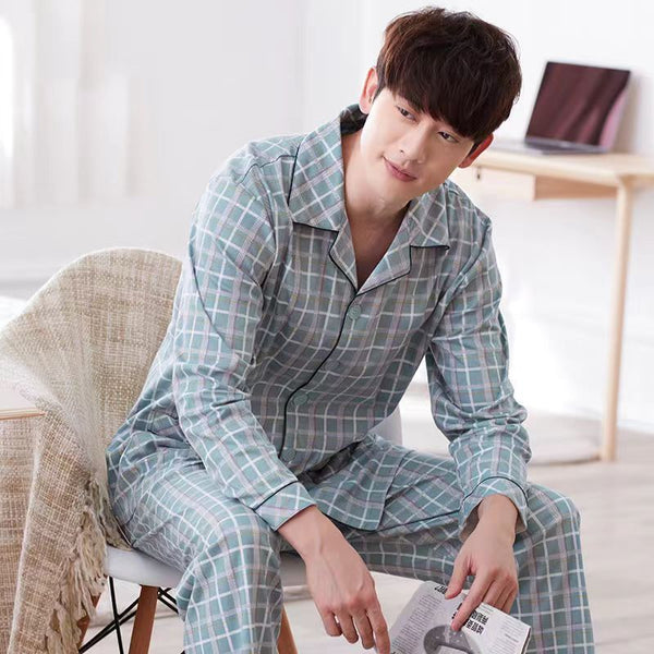 Ensemble de pyjama ample printemps et automne pour hommes