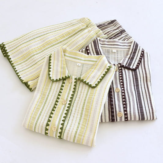 Comfortable Short-sleeve Sleepwear That Can Also Be Worn As Loungewear Set