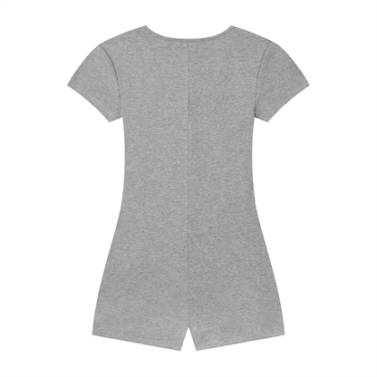 Women's Dual-Function Cape Tie-Waist Romper 250GSM