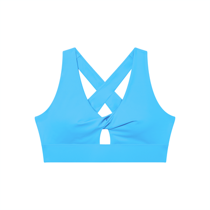 Women's Twist Front V-Neck Sports Bra