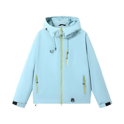 Women's Waterproof Windproof Softshell Windbreaker Jacket, Lightweight Premium Windproof Coat for Petite Figures