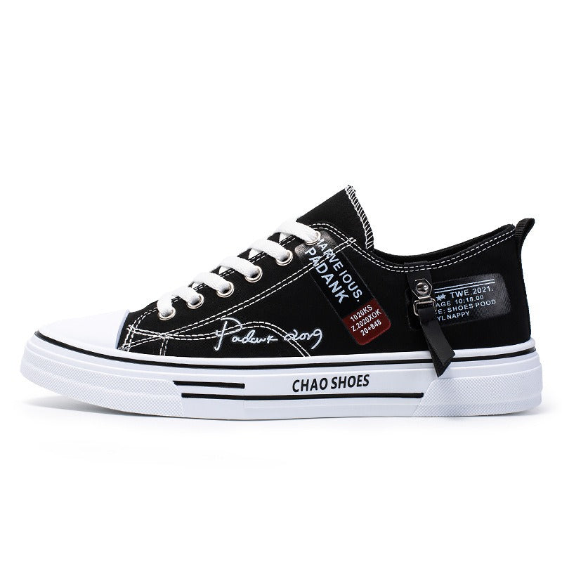 Breathable men's canvas shoes