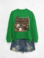 Womens Bookshelf Ghost Sweater