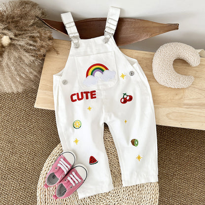 Embroidered Pure Cotton pants