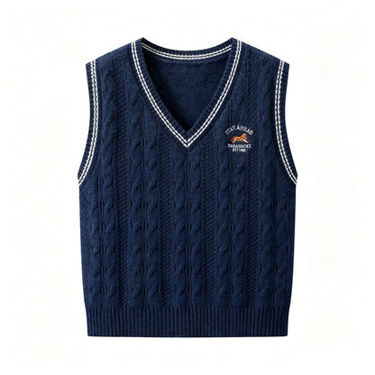 Women's Casual Fur-Collar Sweater Vest