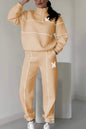 Ensemble 2 pièces femme : Sweat-shirt sans capuche et pantalon de survêtement ample avec poches