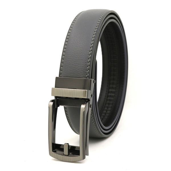 Men's automatic buckle two-layer cowhide leather belt ﻿