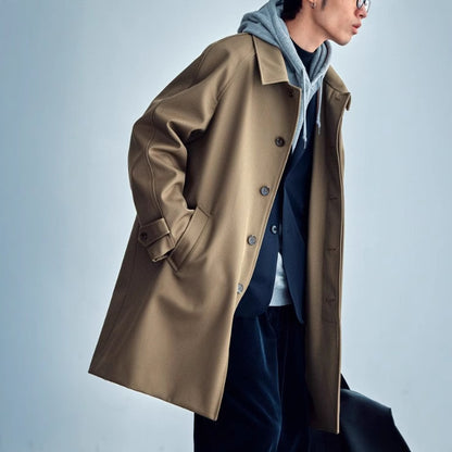 Wool Profile Trench Coat Raglan Sleeve
