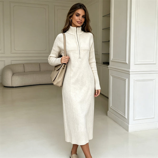Half zip long sleeved skirt