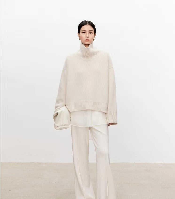 Women's High Neck Cashmere Sweater