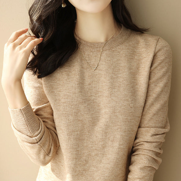 Womens Half High Collar Knitted Bottoming Shirt Sweater - Stuffs & Savers