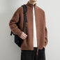 Men's Vintage Cable Knit Zip-Up Cardigan Jacket