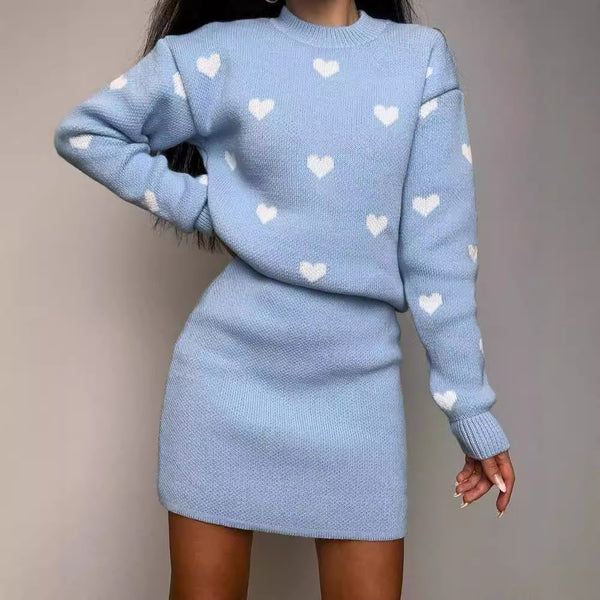 Womens Round Neck Long Sleeve Slim Sweater - Stuffs & Savers