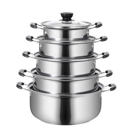 Stainless Steel Saucepan Induction 5Pcs