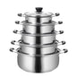 Stainless Steel Saucepan Induction 5Pcs