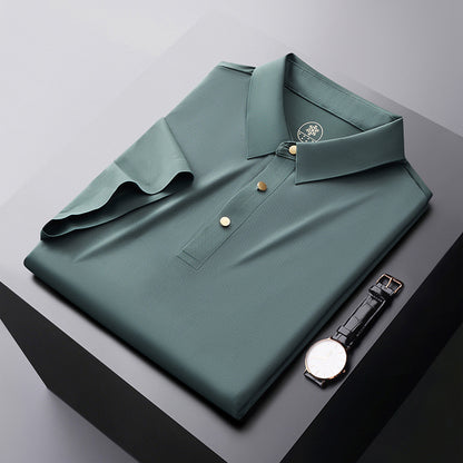 Seamless Adhesive Non-ironing Short-sleeved Polo Shirt