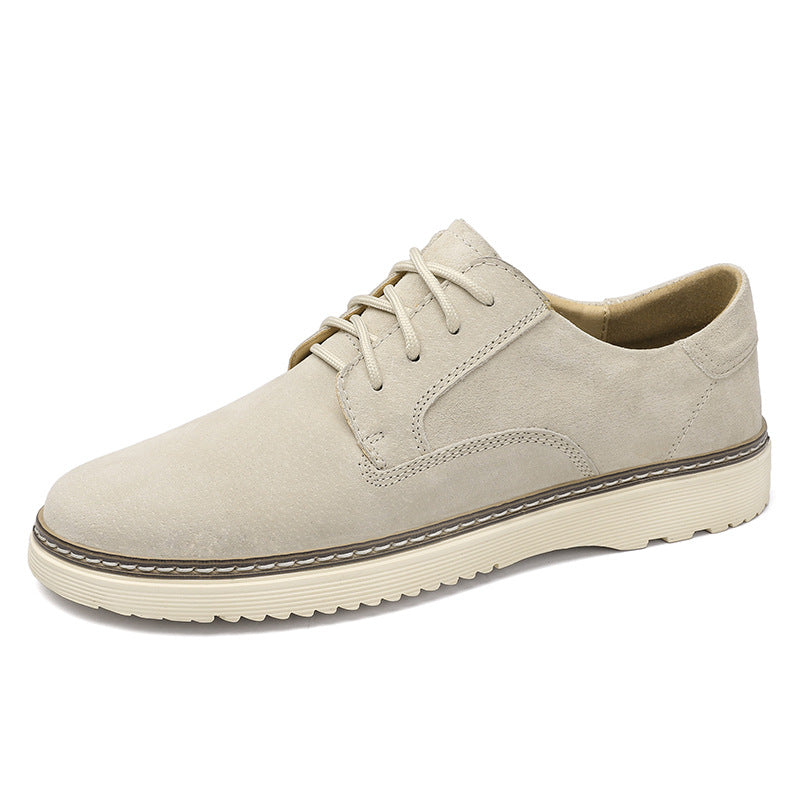 Men's Round Toe Leather Casual Shoes