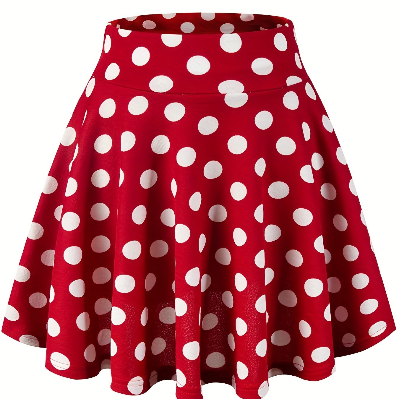 Jupes patineuses Kpop à pois, mini-jupes polyvalentes décontractées à volants coupe trapèze, vêtements pour femmes