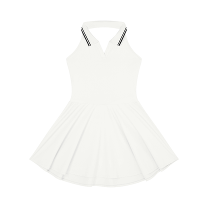 Women's Collared Halter A-Line Tennis Dress 210GSM