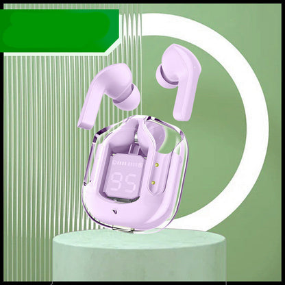 Nouveaux mini écouteurs Bluetooth sans fil transparents avec affichage numérique et réduction de bruit ENC, véritablement sans fil pour le sport et la musique