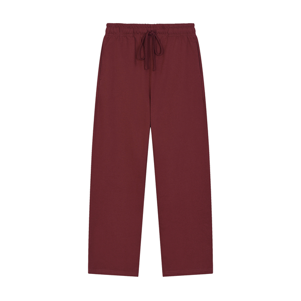Solid Color Straight-Leg Sweatpants