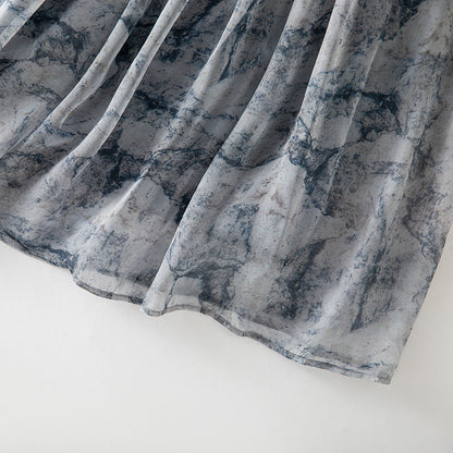 High waisted A-line hanging long skirt