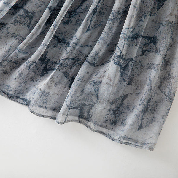 High waisted A-line hanging long skirt