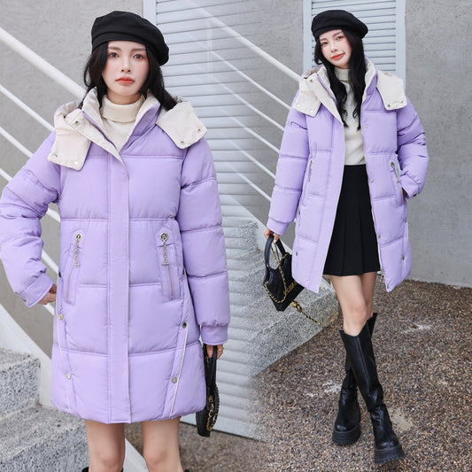 Women's down Coat Mid-length Thickened