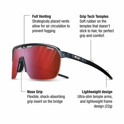 Sunglasses Julbo FREQUENCY REACTIV 0-3 HC Blue Black