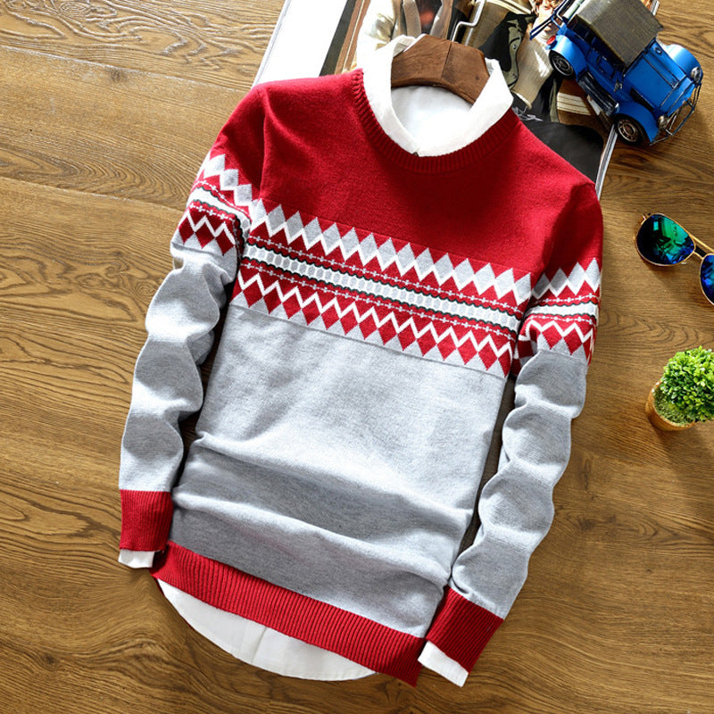 Mens wool knitted sweater
