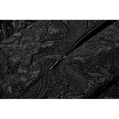 Dark in Love Romantic Gothic Lace Layered High-Low Dress