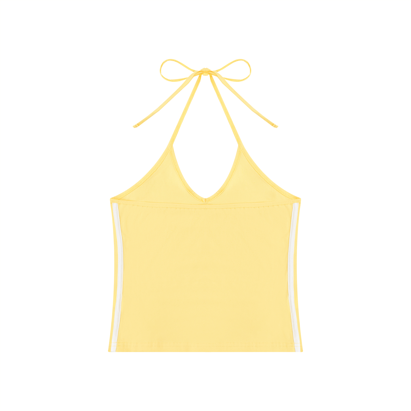 Women's Color Block Halter Crop Tank Top 210GSM