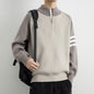 Mock Neck Zipper Knit Sweater