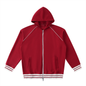Striped Trim Zip-Up Hoodie 380GSM