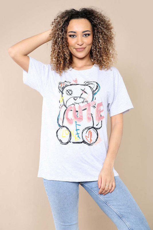 Womens Printed Short Sleeves T Shirts