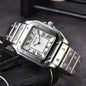 Stainless steel 3-pin square watch