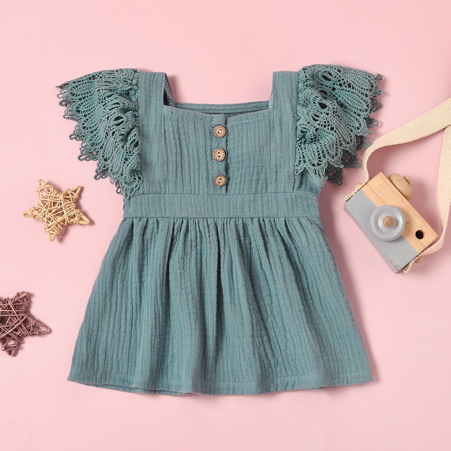 Kids Solid Color Sleeveless Dress