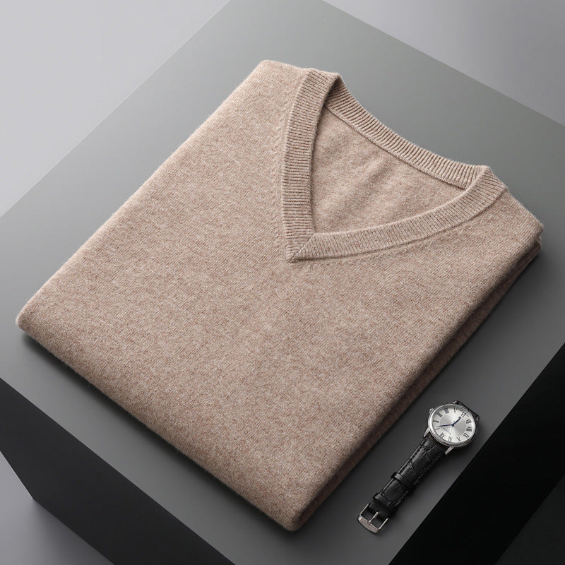 V-Neck Sleeveless Knitted Wool Sweater