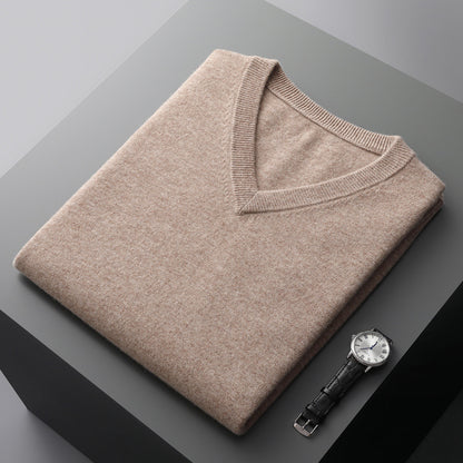 V-Neck Sleeveless Knitted Wool Sweater