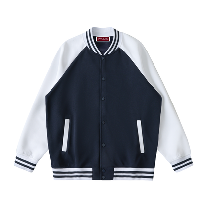 Waran Two Tone Raglan Sleeve Varsity Jacket
