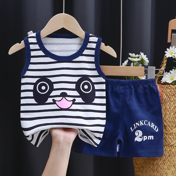 Boys' Cotton Vest Two-Piece Set