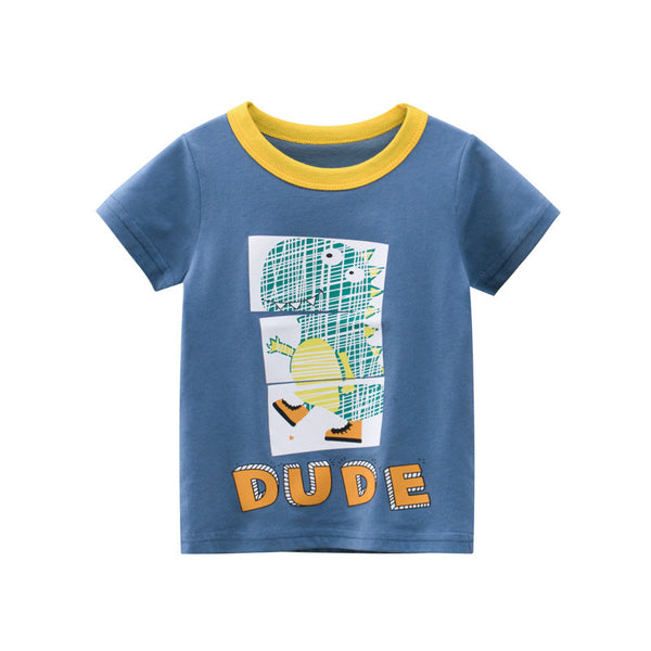 Korean Cotton Boys T-Shirt - Summer Top