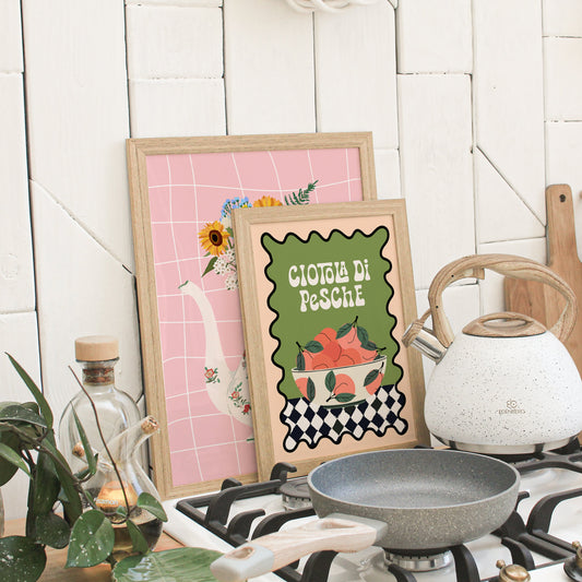 VINTAGE WILDFLOWER TEAPOT PRINT