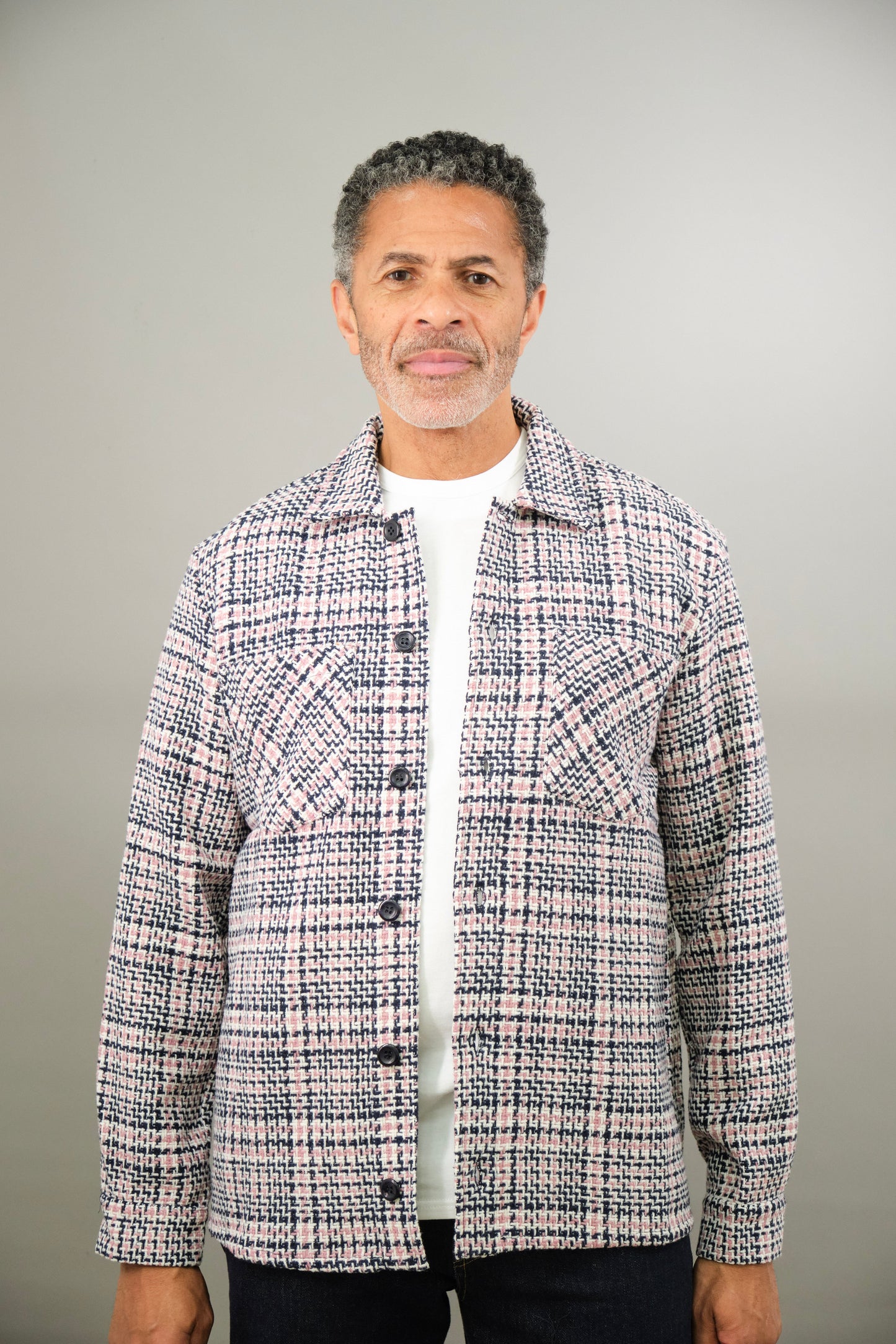 Bart Overshirt - Navy Pink