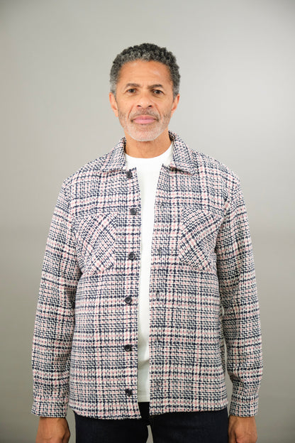 Bart Overshirt - Navy Pink
